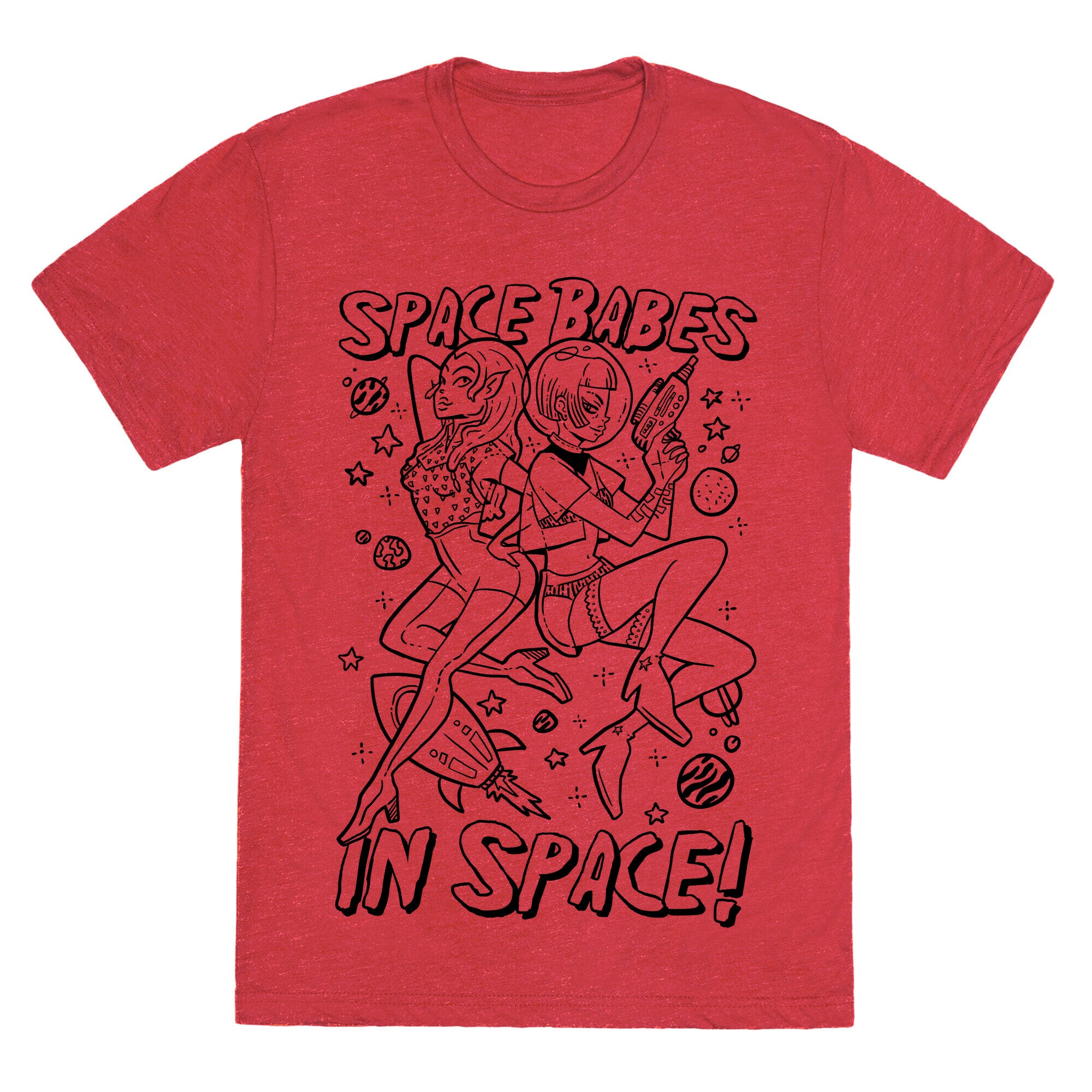 Space Babes In Space! Unisex Triblend Tee